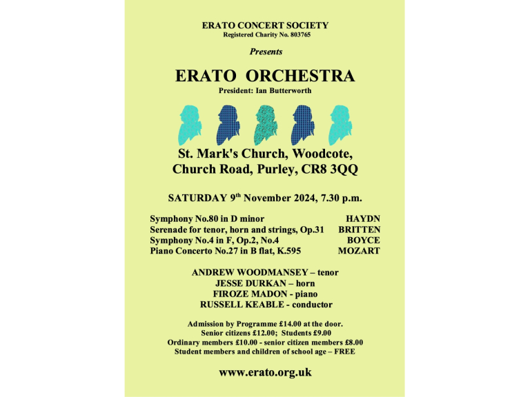 Erato Orchestra Concert – November 2024