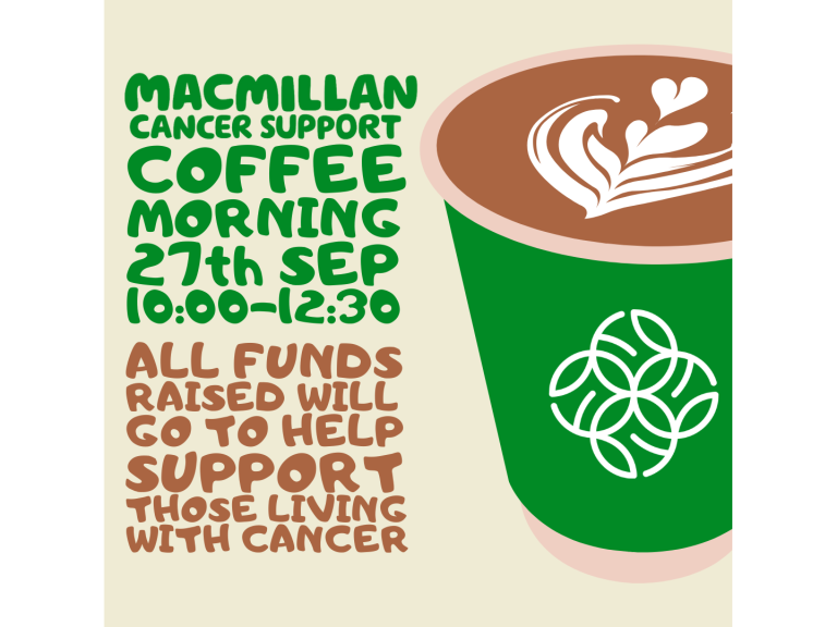 Macmillan Cancer Support  Coffee Morning