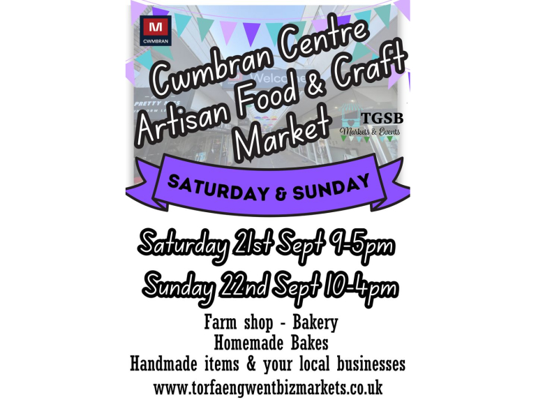 Cwmbran Centre Artisan Food and Craft Market