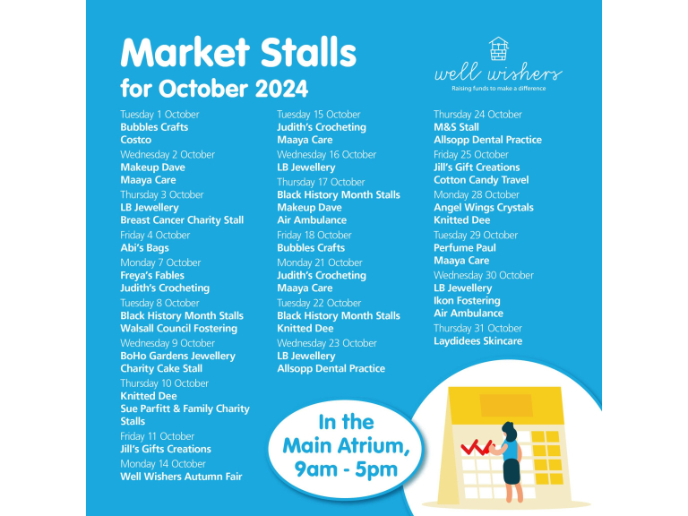 Market Stalls in Hospital Atrium October 2024