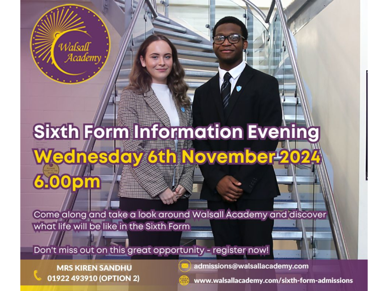 Walsall Academy Sixth Form Information Evening