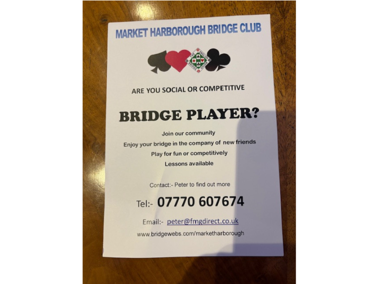 Market Harborough Bridge Club - New Members Welcome