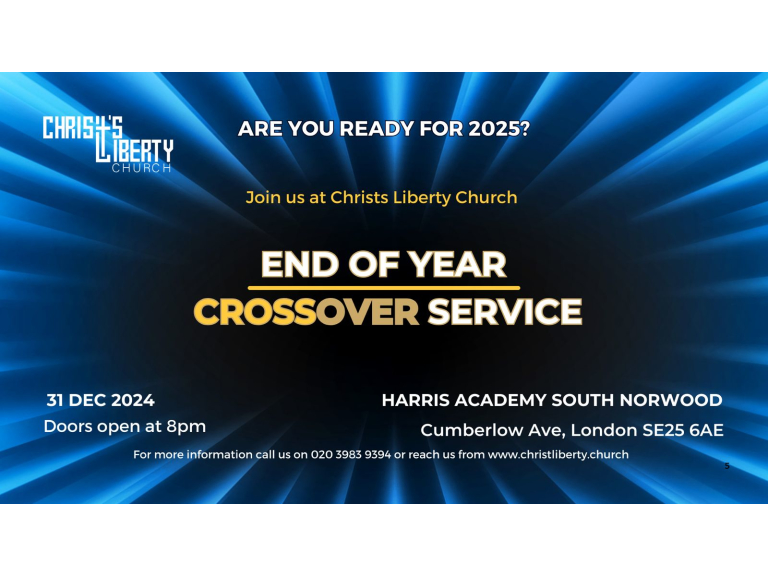 End of Year, Watch Night, Cross-Over Service