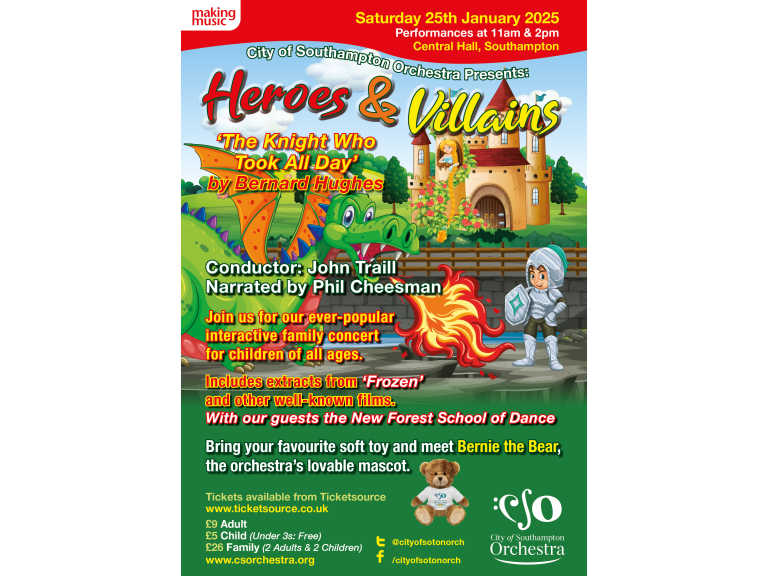 Heroes & Villains Family Concert - City of Southampton Orchestra