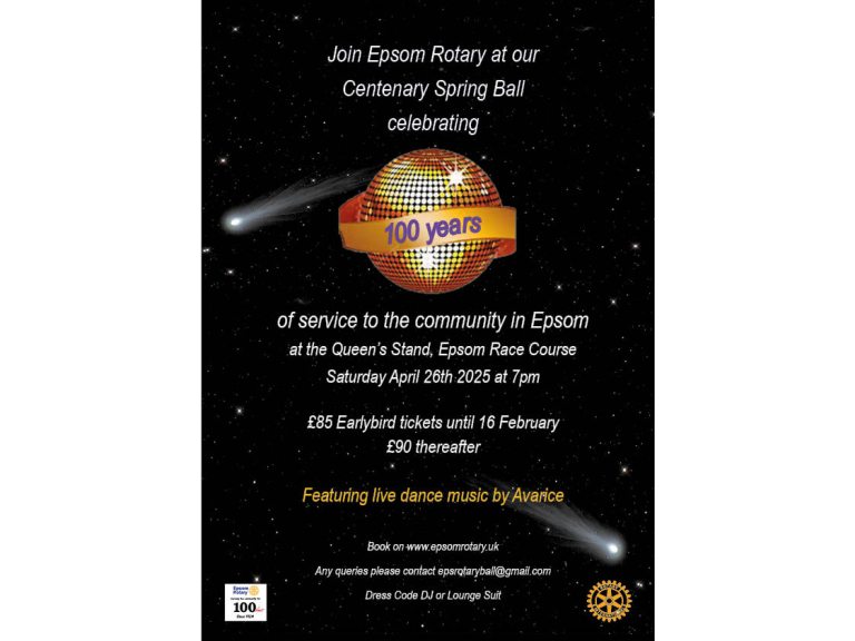 Centenary Spring Ball with #Epsom Rotary Club