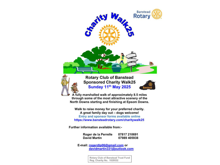 Banstead Rotary Charity Walk #CharityWalk with @BansteadRotary