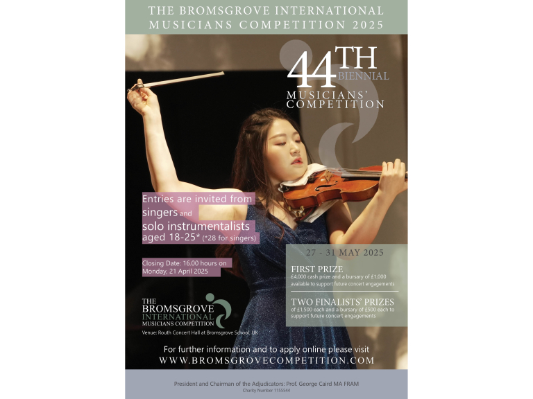 2025 Bromsgrove International Musicians' Competition
