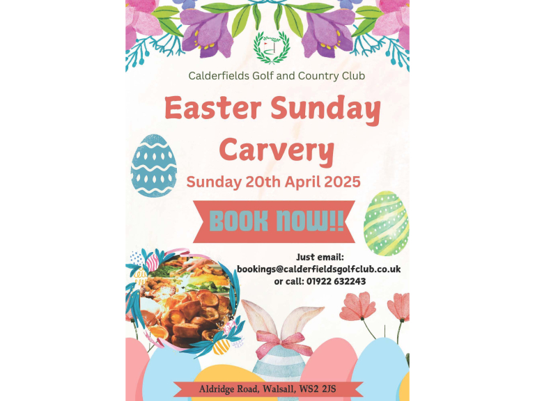 Easter Sunday Carvery at Calderfields Golf & Country Club