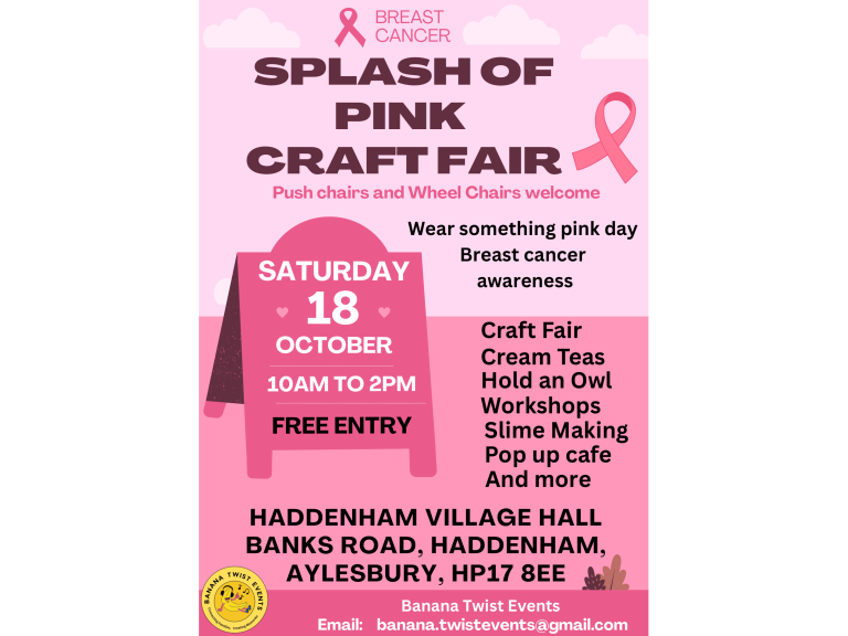 Splash of Pink Craft Fair Fun Day Haddenahm