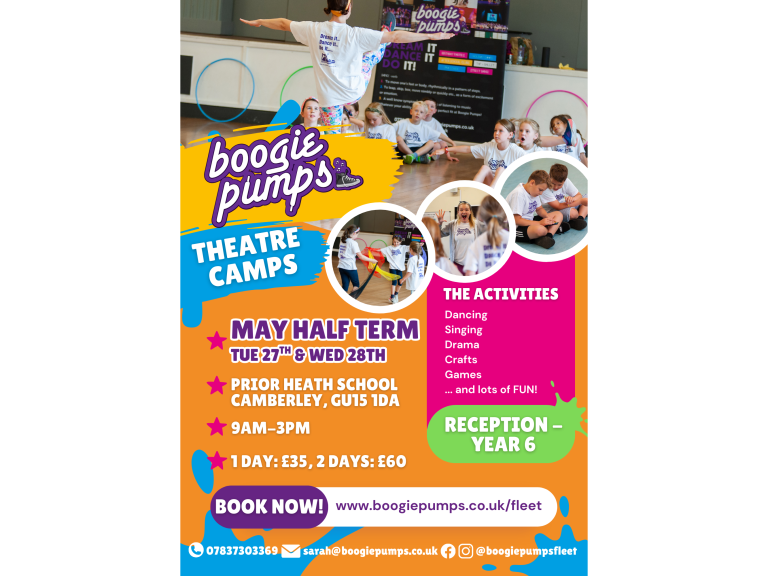 Boogie Pumps Camberley, May Half Term Holiday Camps
