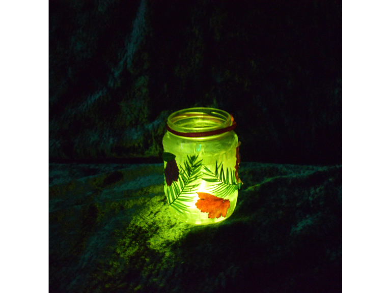 Family Glow Jar Making