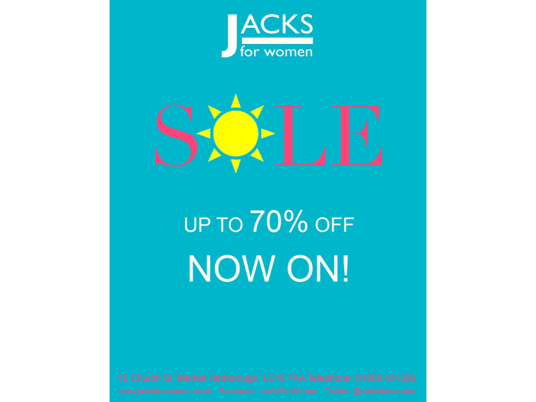 NOW 'Up to 70% Off SALE at Jacks For Women!