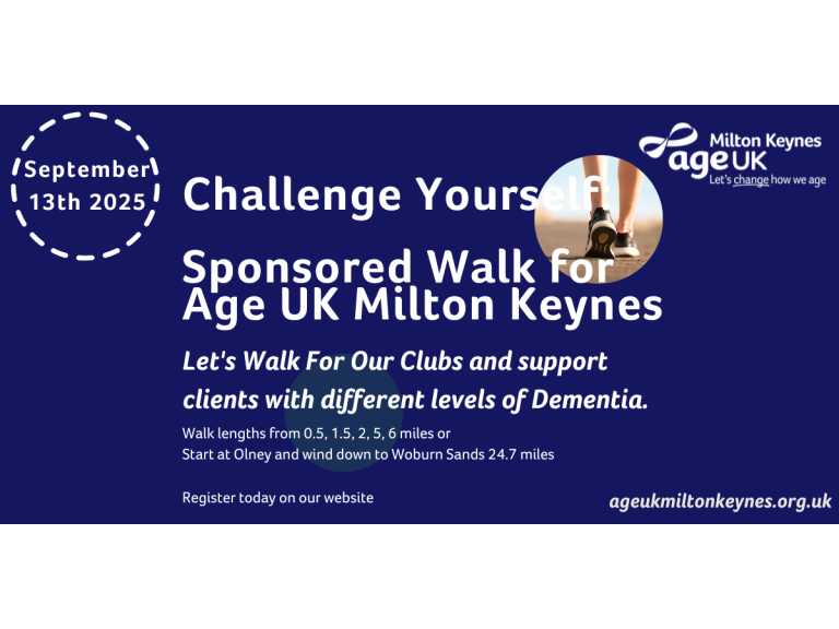 Challenge Yourself: Sponsored Walk for Age UK Milton Keynes