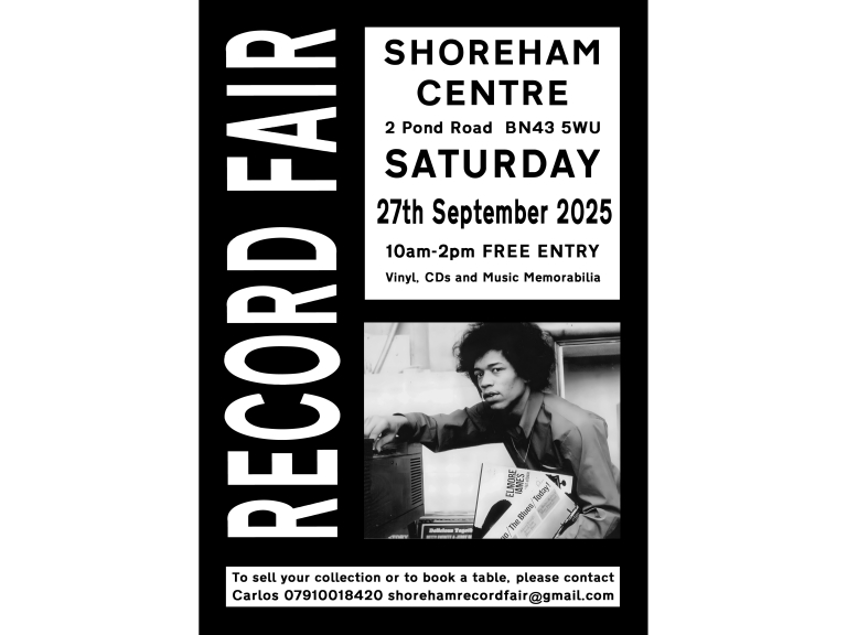 Shoreham Record Fair 27th September 10am-2pm Free Entry