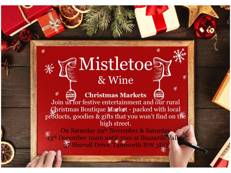 Mistletoe & Wine Christmas Markets at Buzzards Valley in Lichfield