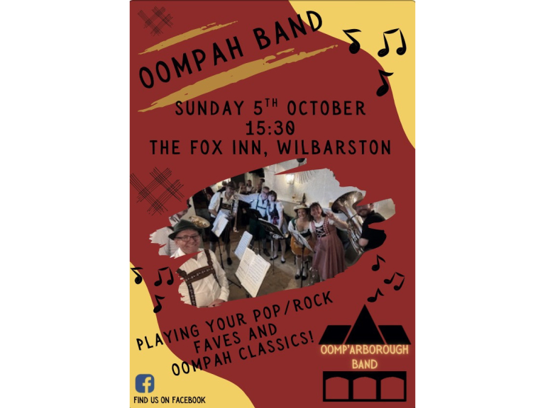 Oompah Band Night at The Fox Inn, Wilbarston!