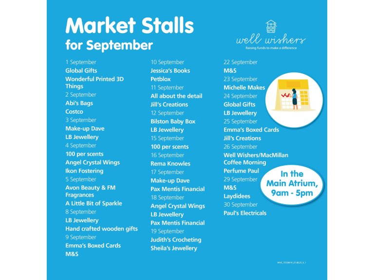 Market Stalls in the Hospital Atrium September 2025
