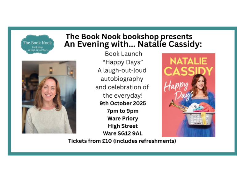 An Evening with... Natalie Cassidy 9th of October 2025 Book Launch: "Happy Days