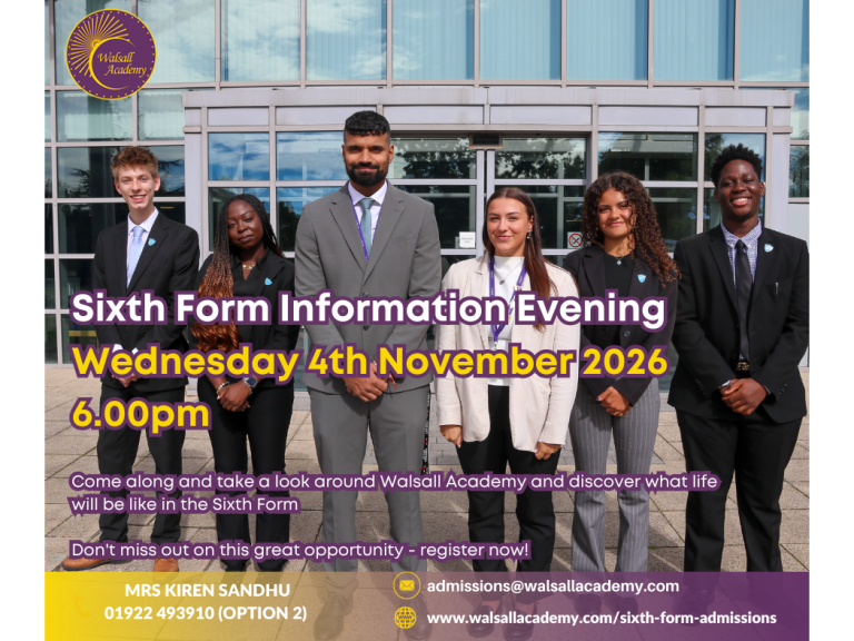 Sixth Form Open Evening at Walsall Academy