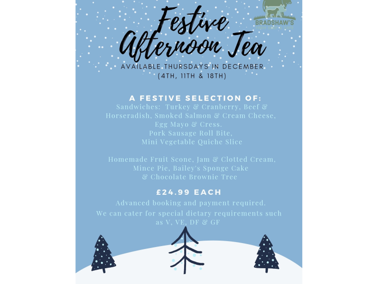 Festive Afternoon Tea at Bradshaw's Farm Shop and Cafe Lichfield