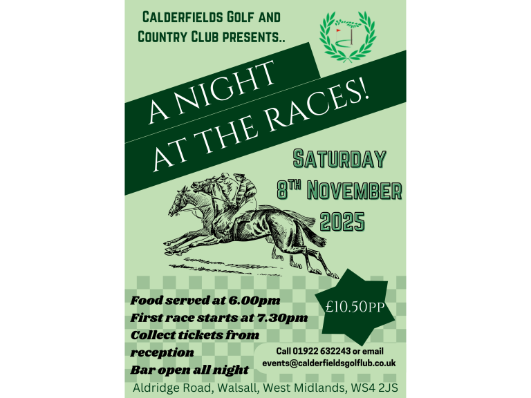 A Night at the Races at Calderfields Golf and Country Club