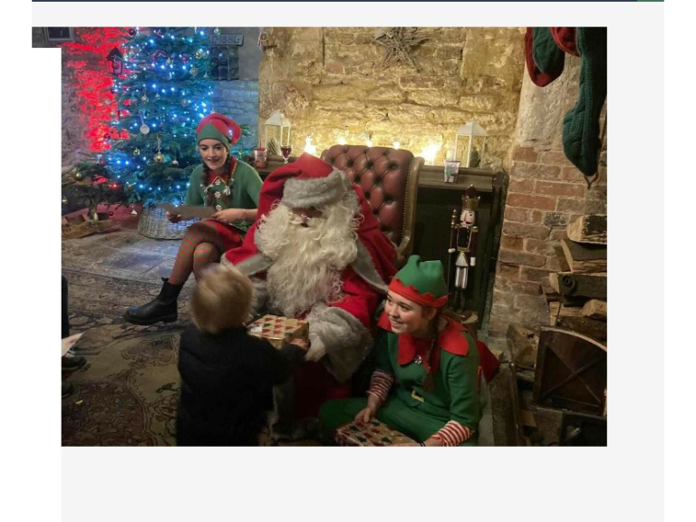 Father Christmas in the Tudor House at Lamport Hall