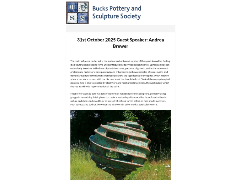 Bucks Pottery and Sculpture Society meeting 