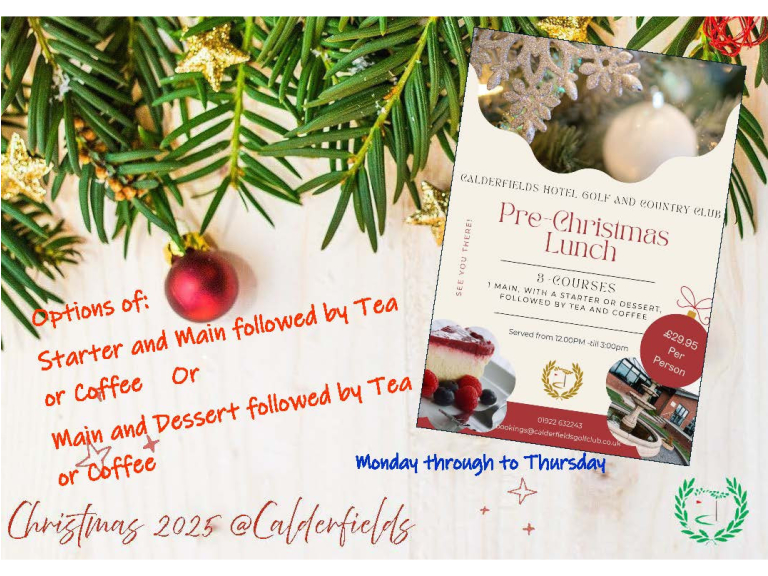 Pre-Christmas Lunch at Calderfields Walsall