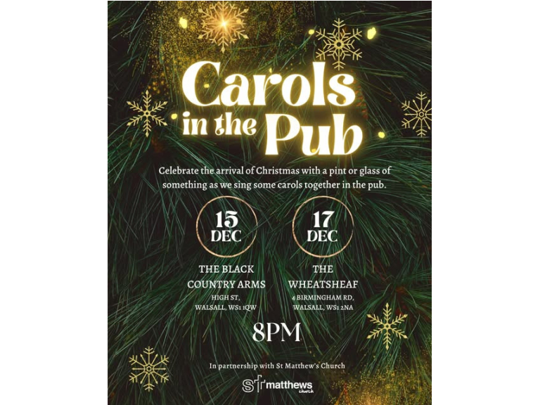 Carols in the Pub at The Black Country Arms