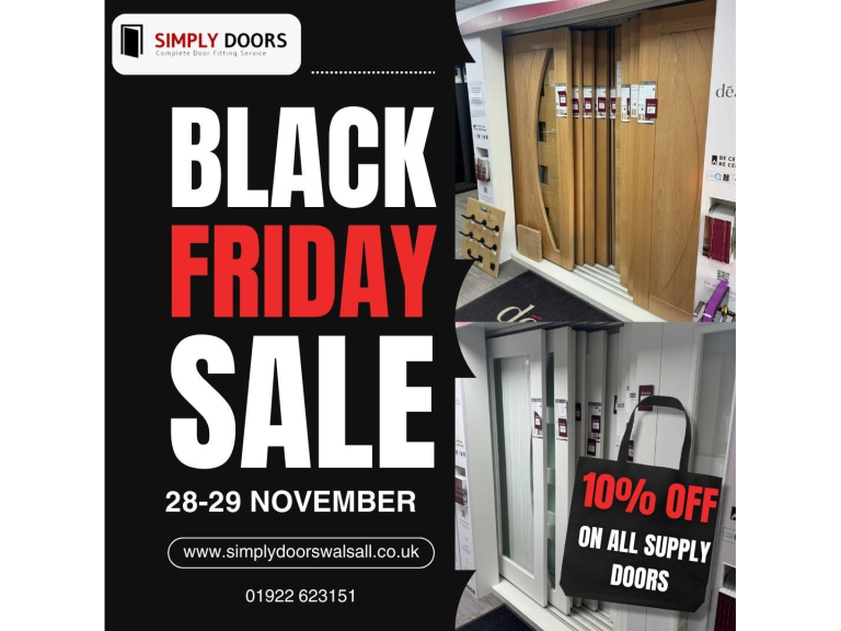 Black Friday Event – 10% off at Simply Doors, Walsall
