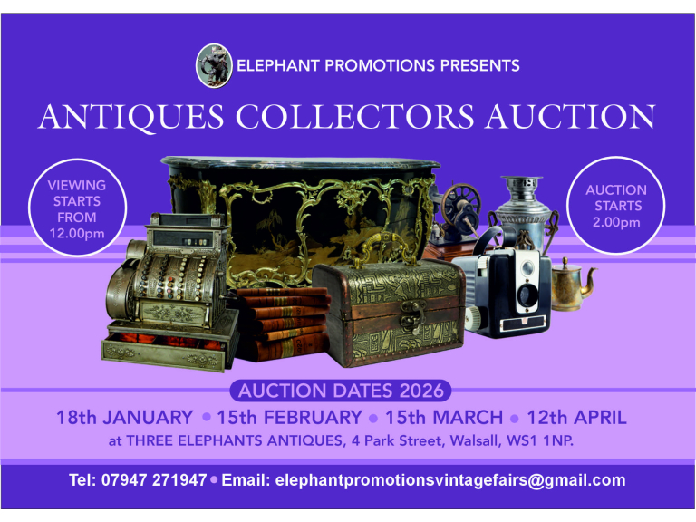3 Elephants Antiques Collectors Auction in Walsall