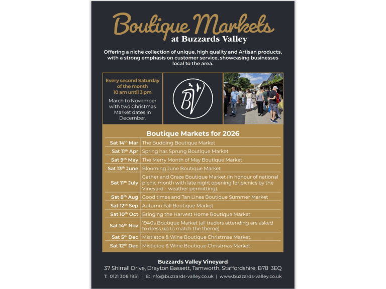 Boutique Markets at Buzzards Valley –  Lichfield