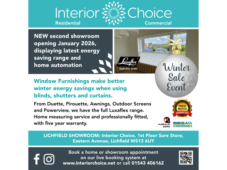 Winter Sale Event – Blinds, Curtains & Shutters in Lichfield