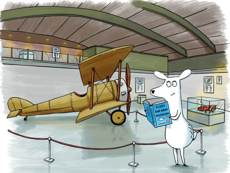 Luna the Globetrotter at the Fleet Air Arm Museum