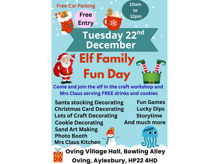 Elf Christmas Family Fun Day in Oving Aylesbury