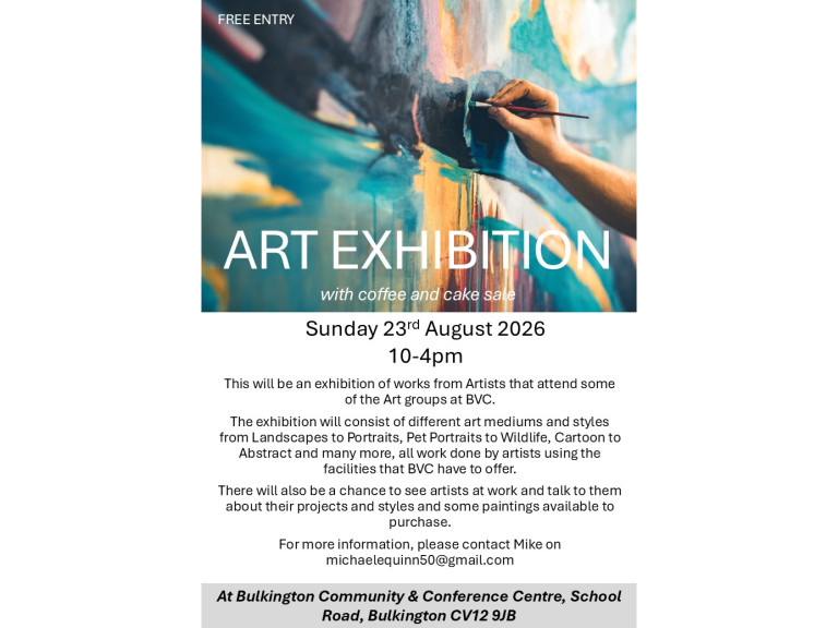Art Exhibition with Coffee and Cake Sale