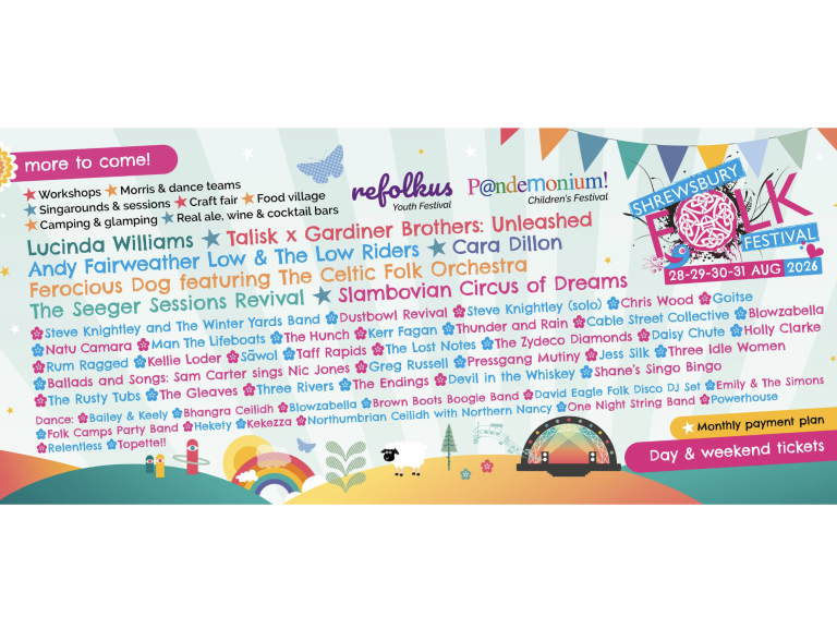 Shrewsbury Folk Festival 2026 – A Celebration of Music, Dance and Community