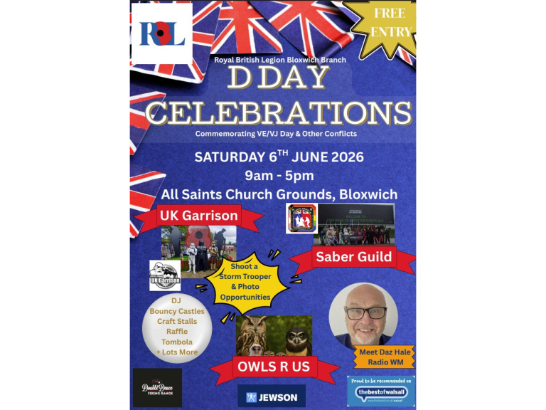 🇬🇧 D-DAY CELEBRATIONS 🇬🇧 ✨ Hosted by Royal British Legion Bloxwich ✨