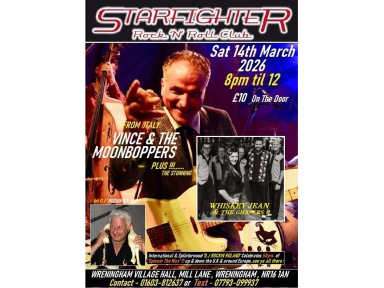 Starfighter Rock & Roll Club - 'Vince & The Moonboppers' (Italy)+ 'Whiskey Jean & The Chasers'