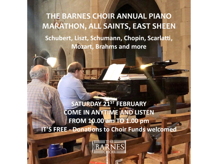 THE BARNES CHOIR ANNUAL  PIANO MARATHON 