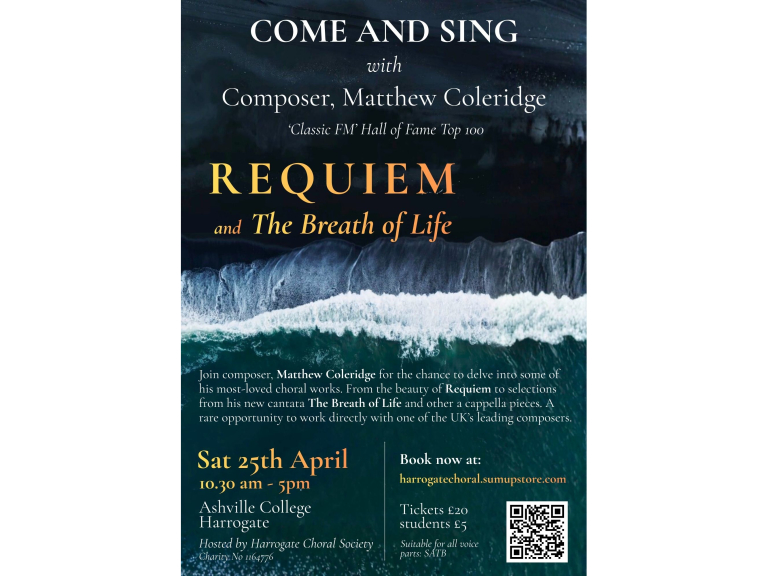 Come and Sing with composer Matthew Coleridge in Harrogate