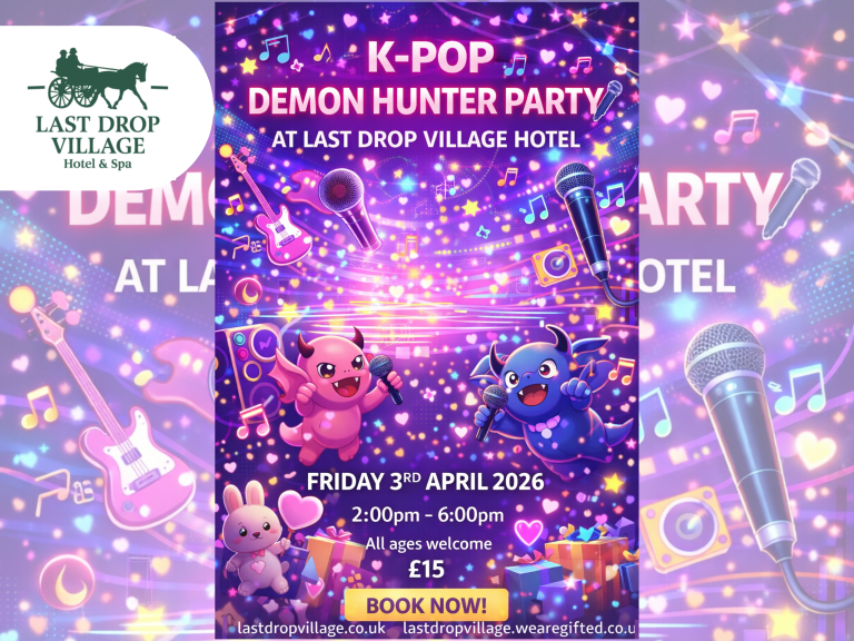 K pop demon hunter party at The Last Drop Village