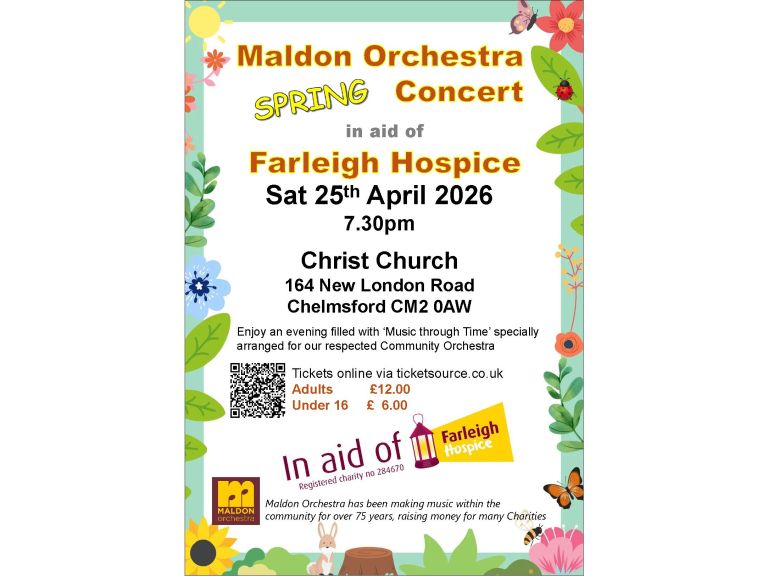 Maldon Orchestra Spring Concert in aid of Farleigh Hospice