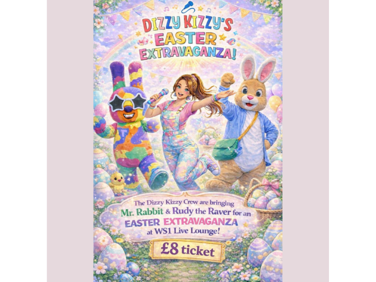 🐣🎉 Easter Extravaganza with Dizzy Kizzy at WS1 Live Lounge Walsall! 🎉🐰