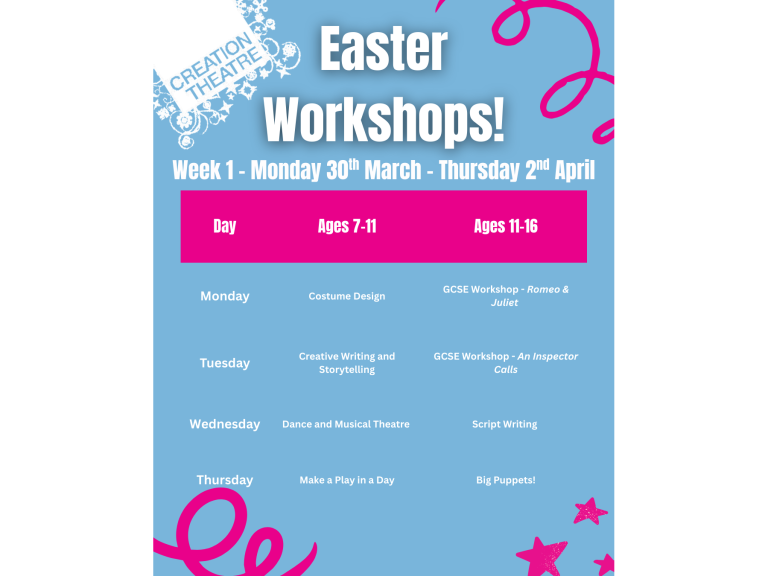 Easter Holiday Workshops 