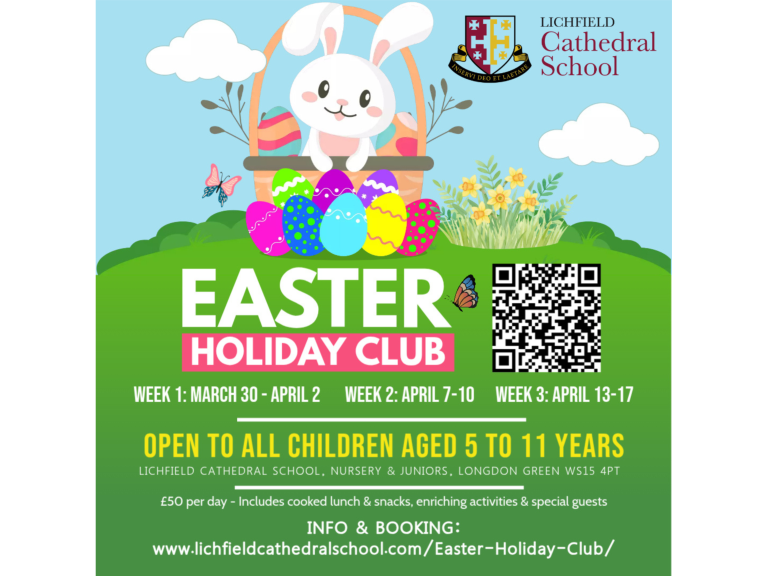 🐰🌸 EASTER HOLIDAY CLUB at Lichfield Cathedral School  🌸🐰
