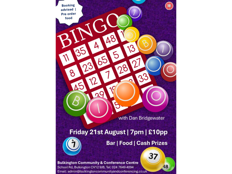 Bingo Night with Dan Bridgewater