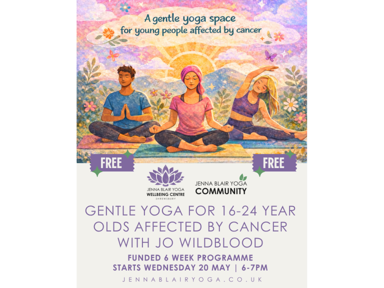 Gentle Yoga Community Classes for Young People Affected by Cancer