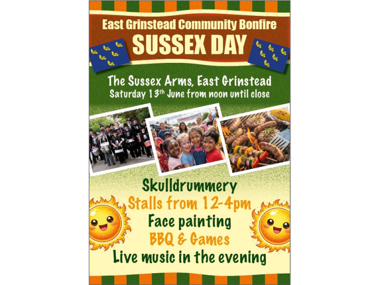 Sussex Day with East Grinstead Community Bonfire and The Sussex Arms