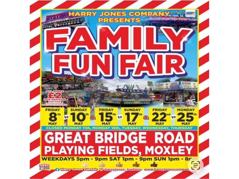 Harry Jones Fun Fair at Great Bridge Road Playing Fields, Moxley 🎡🎉